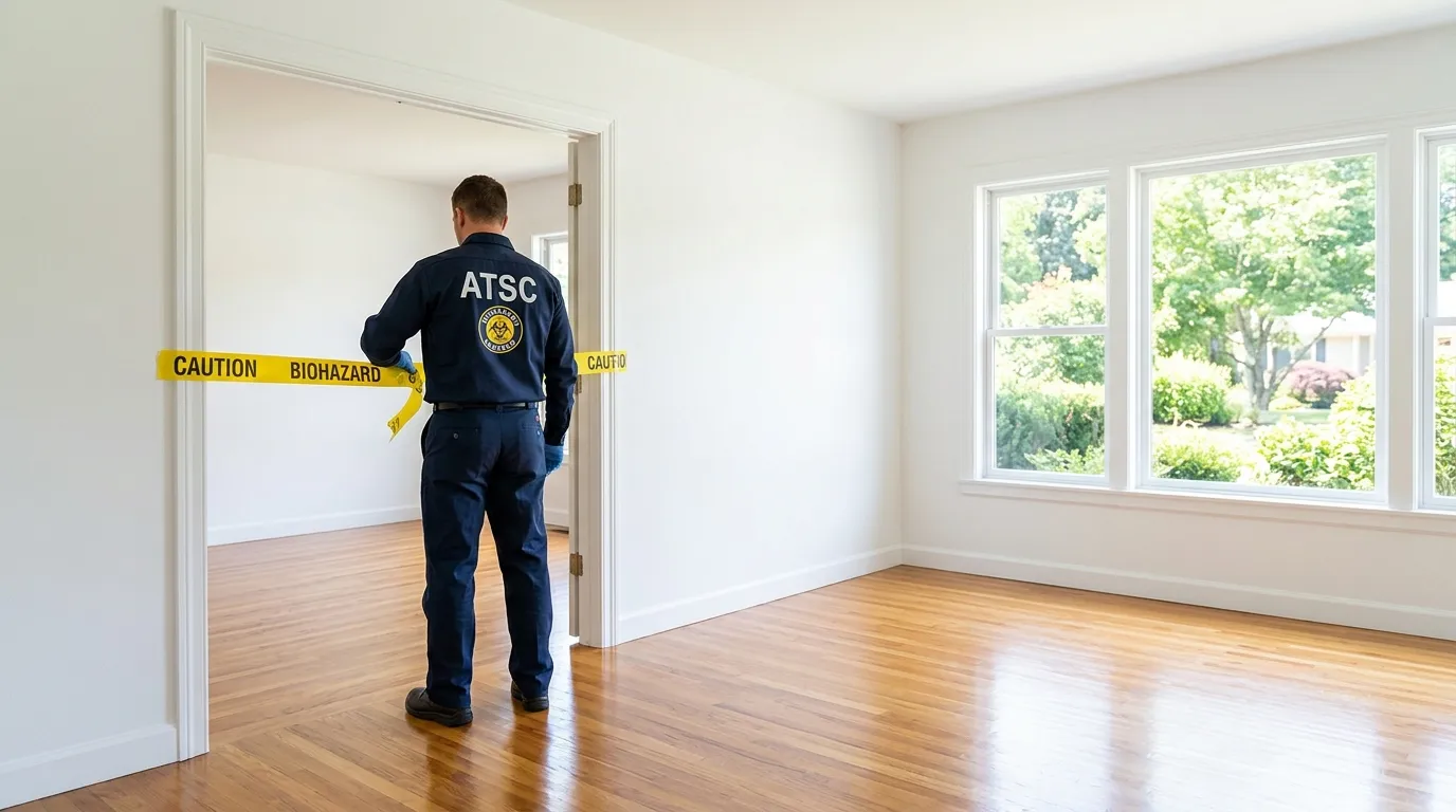 Certified biohazard cleanup crew performing Decomposition Cleanup in Elkridge